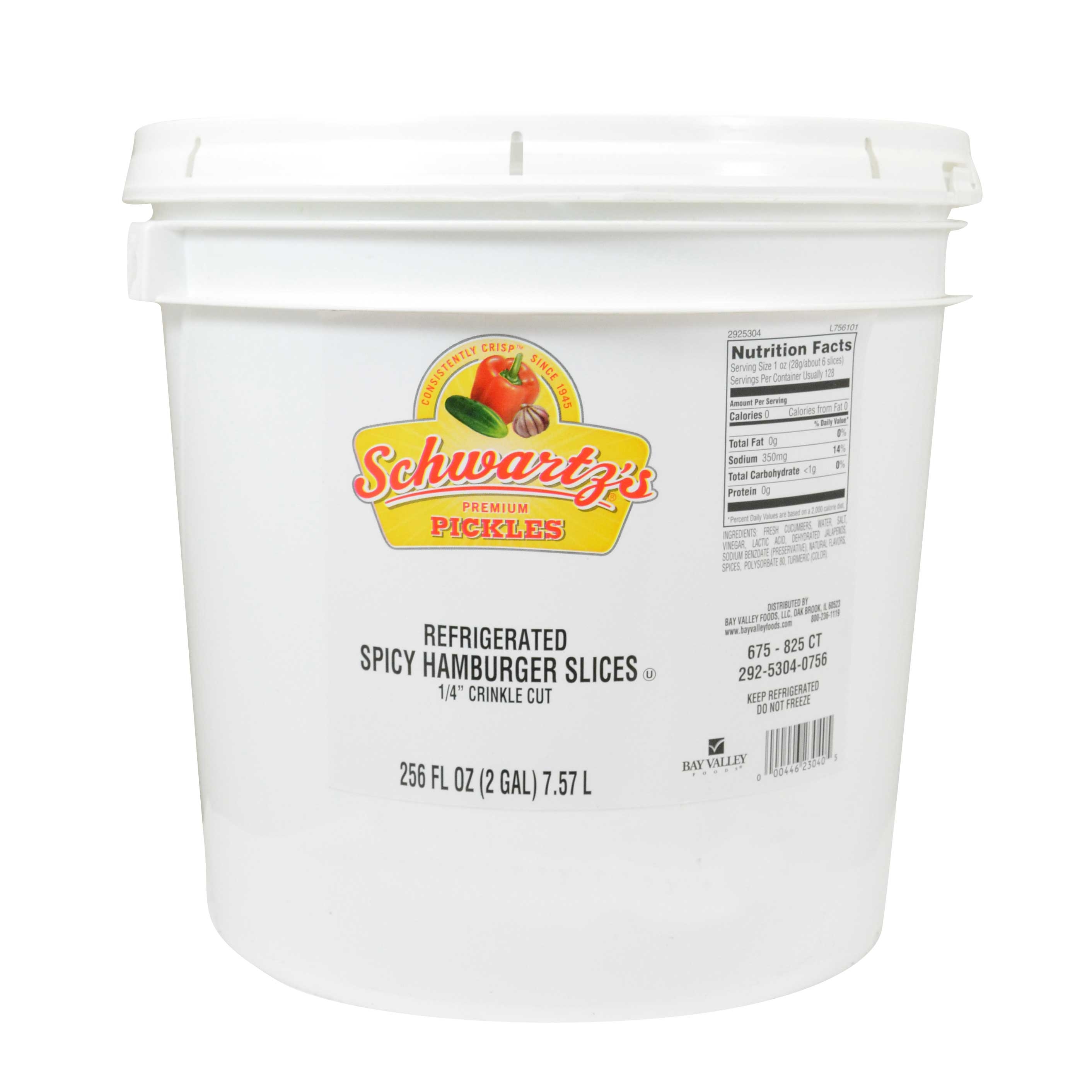 Bay Valley Foods Refrigerated Jalapeno Pickle Chips, 2 Gallon.