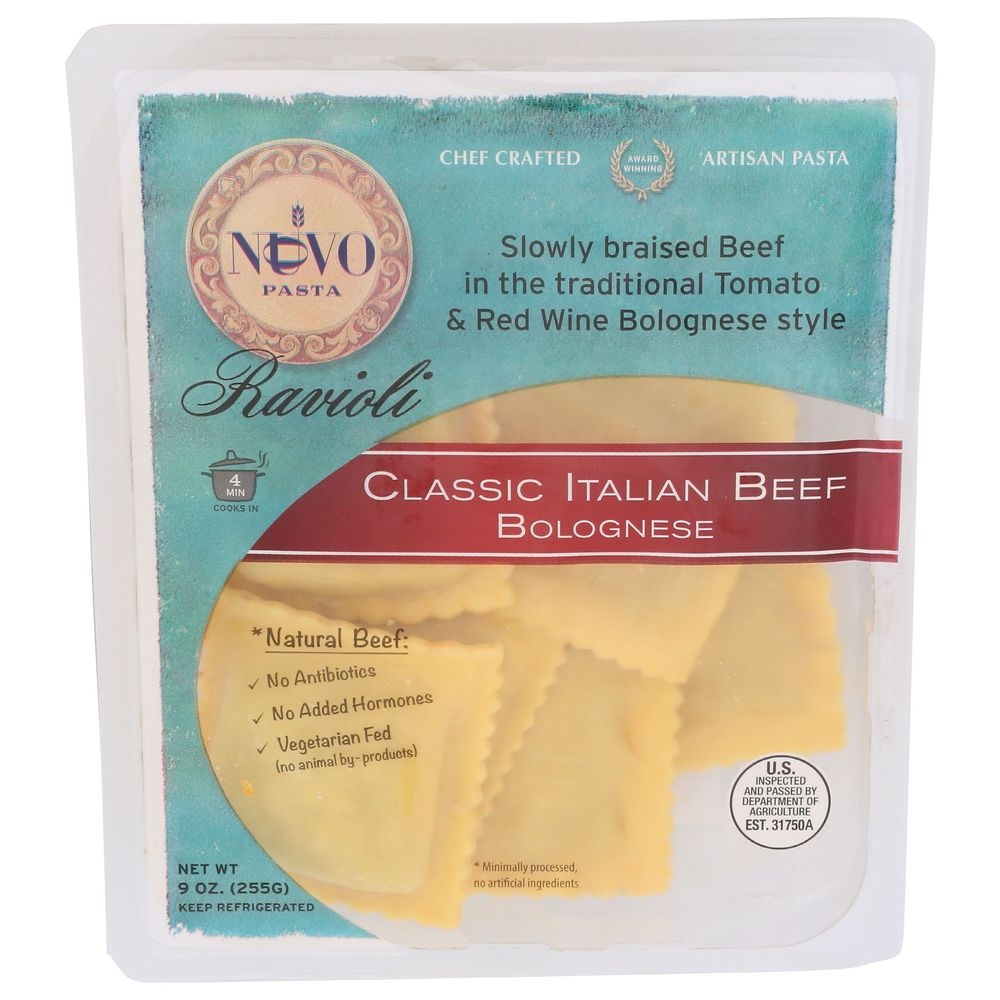 Nuovo Pasta Classic Italian Beef Bolognese Ravioli, 9 Ounce -- 6 per case