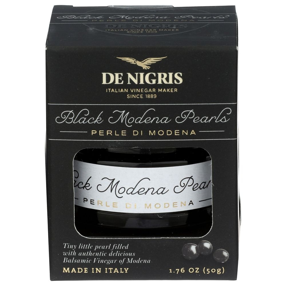 De Nigris Black Modena Pearls with Balsamic Vinegar of Modena, 1.76 Ounce -- 6 per case
