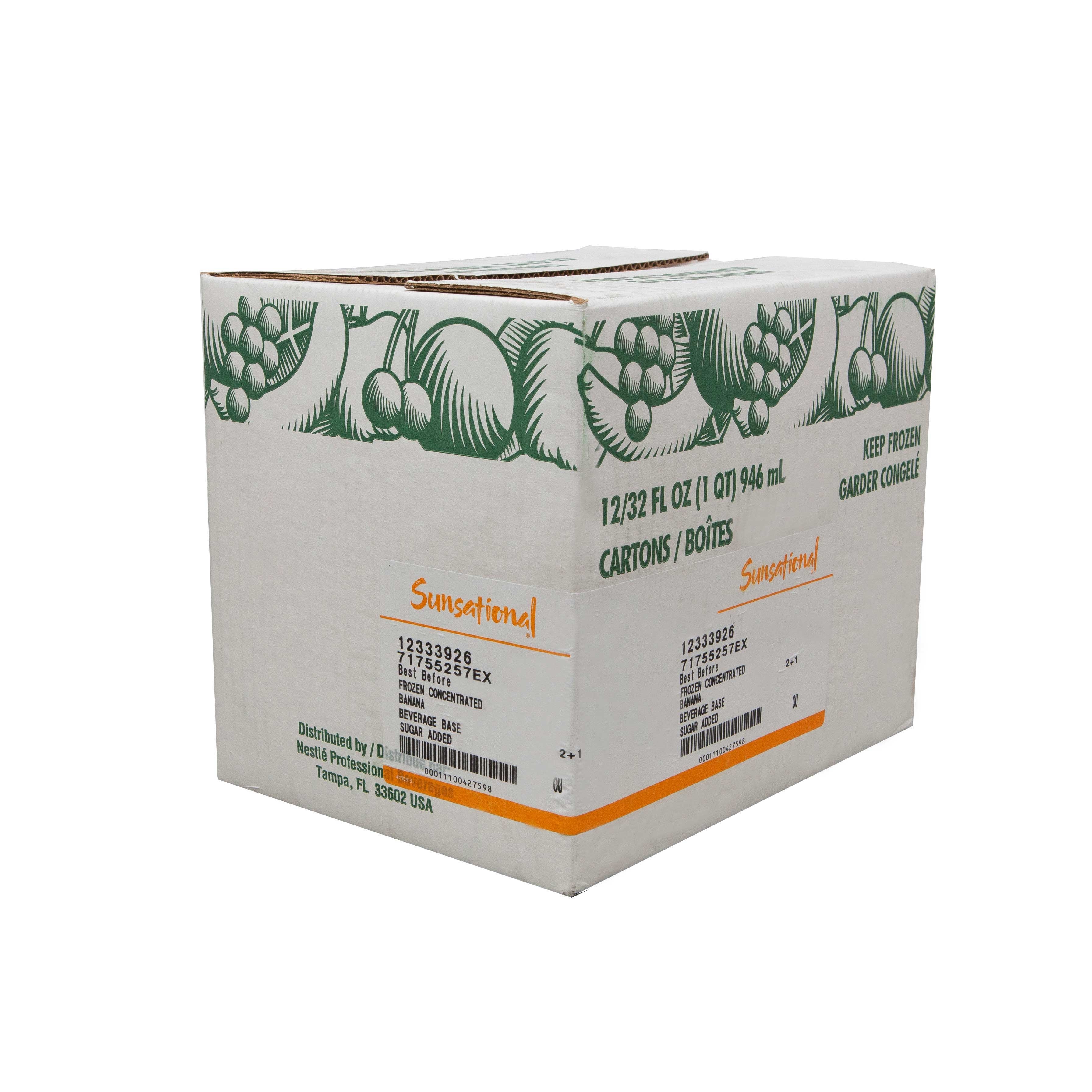 Sunsational Banana Beverage Mix Concentrate, 32 Fluid Ounce -- 12 per case.