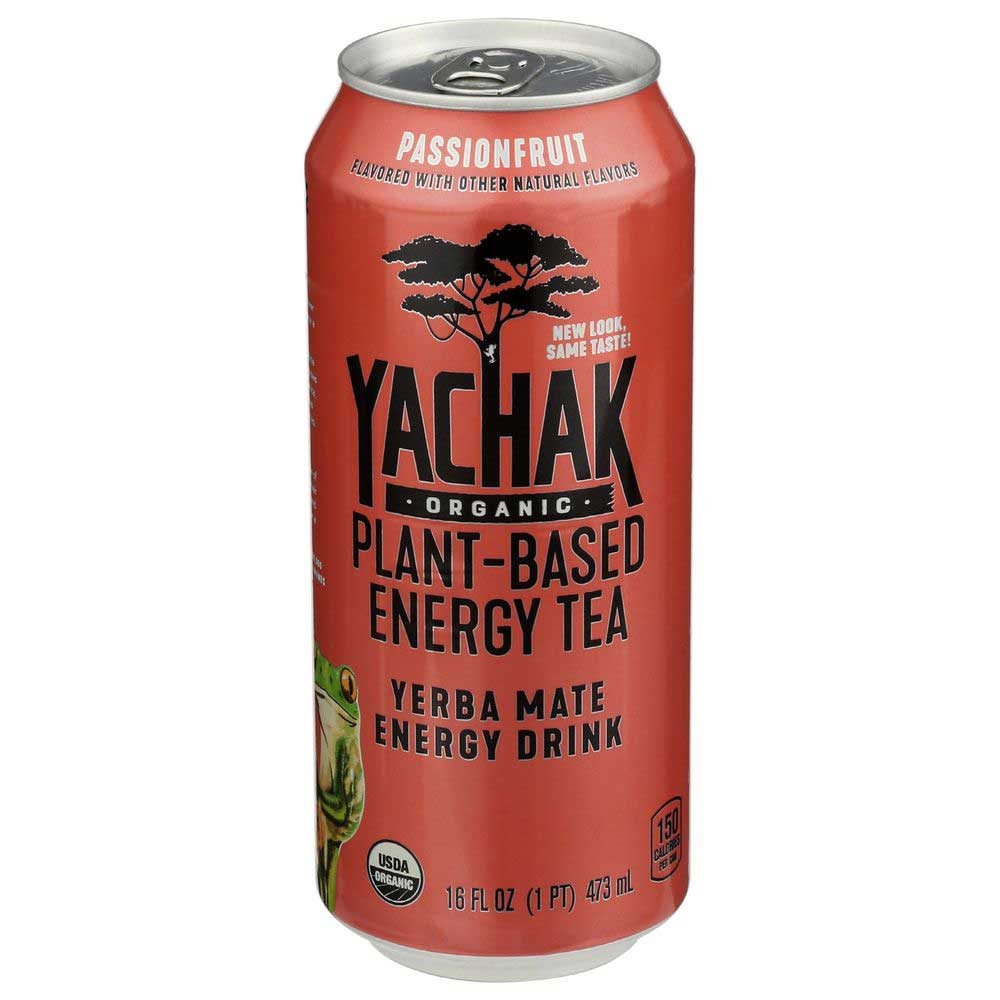 Yachak Organic Plant Based Passion Fruit Yerba Mate Energy Tea, 16 Fluid Ounce -- 12 per case