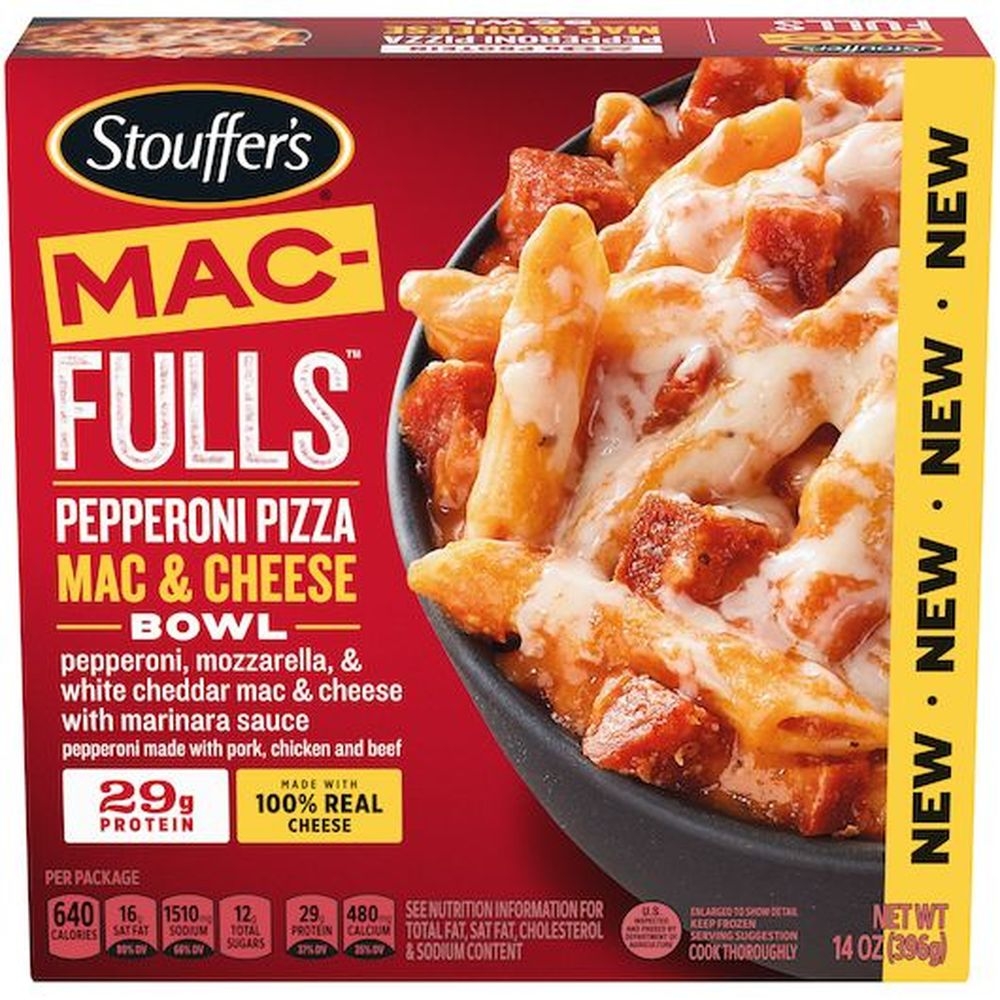 Stouffers Mac Fulls Pepperoni Pizza Macaroni and Cheese Bowl, 14 Ounce -- 10 per case
