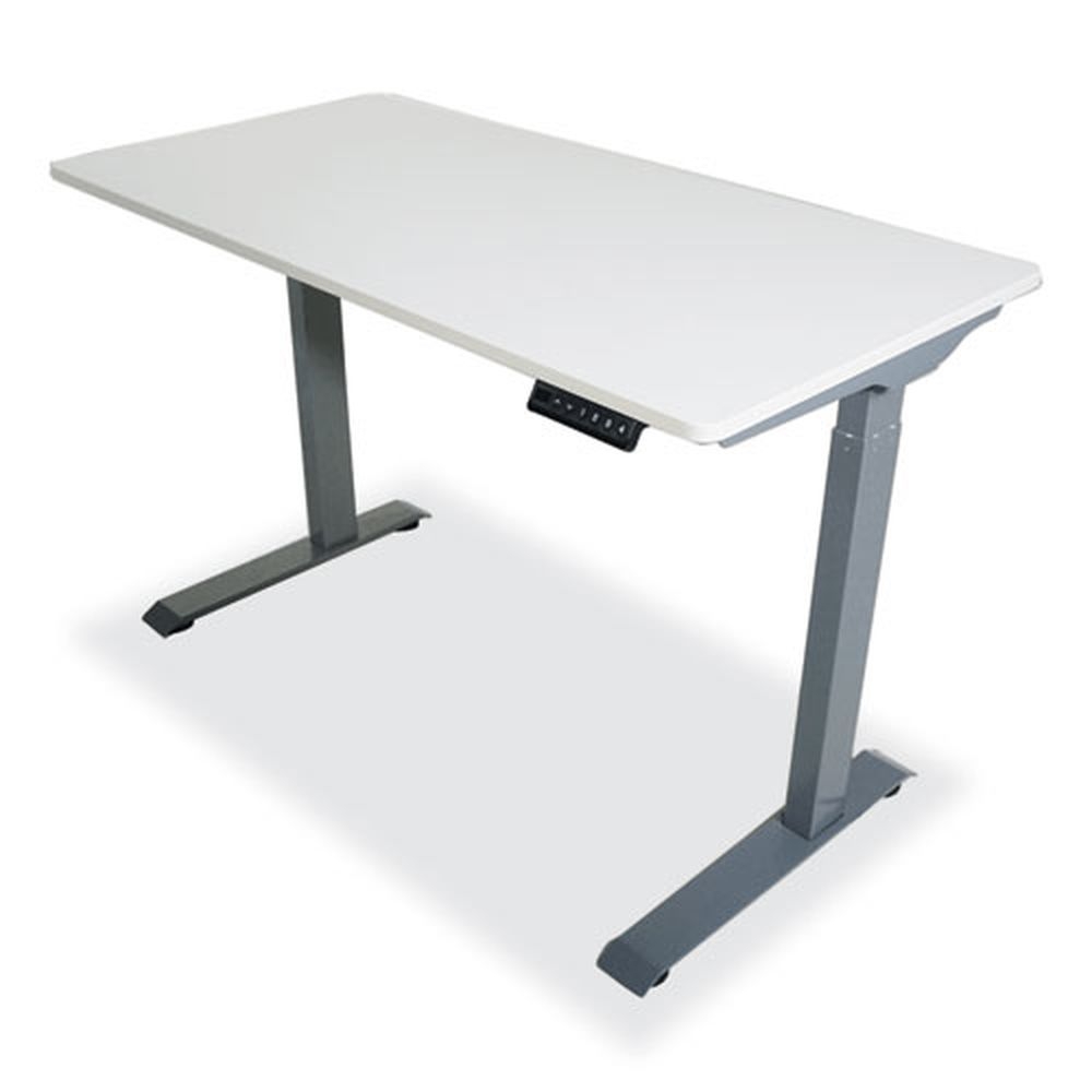 Victor White Electric Height Adjustable Standing Desk, 48 x 23.6 x 28.7 to 48.4 inch