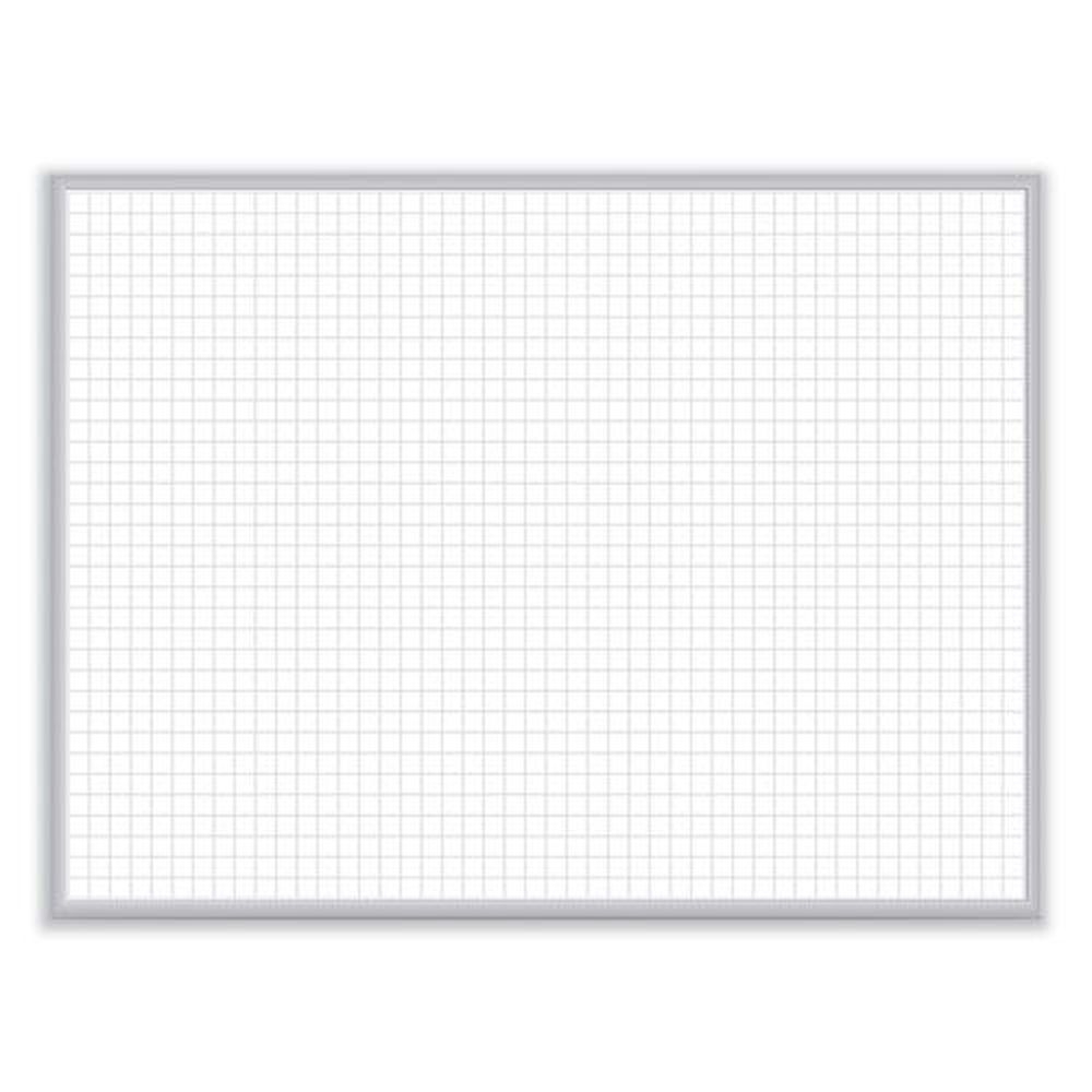Ghent Non Magnetic Whiteboard with Satin Aluminum Frame, 24 x 17.81 inch