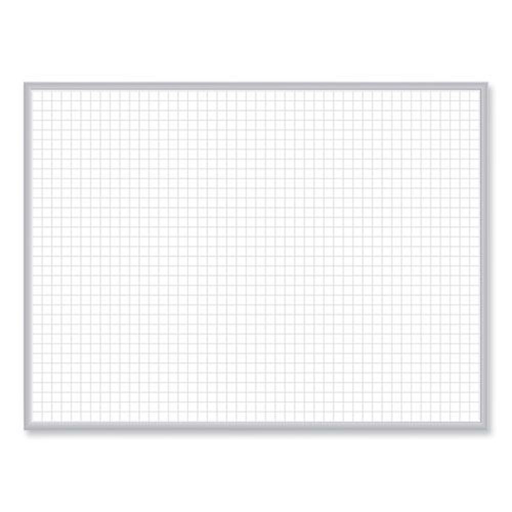 Ghent Non Magnetic Whiteboard with Satin Aluminum Frame, 48 x 35.81 inch