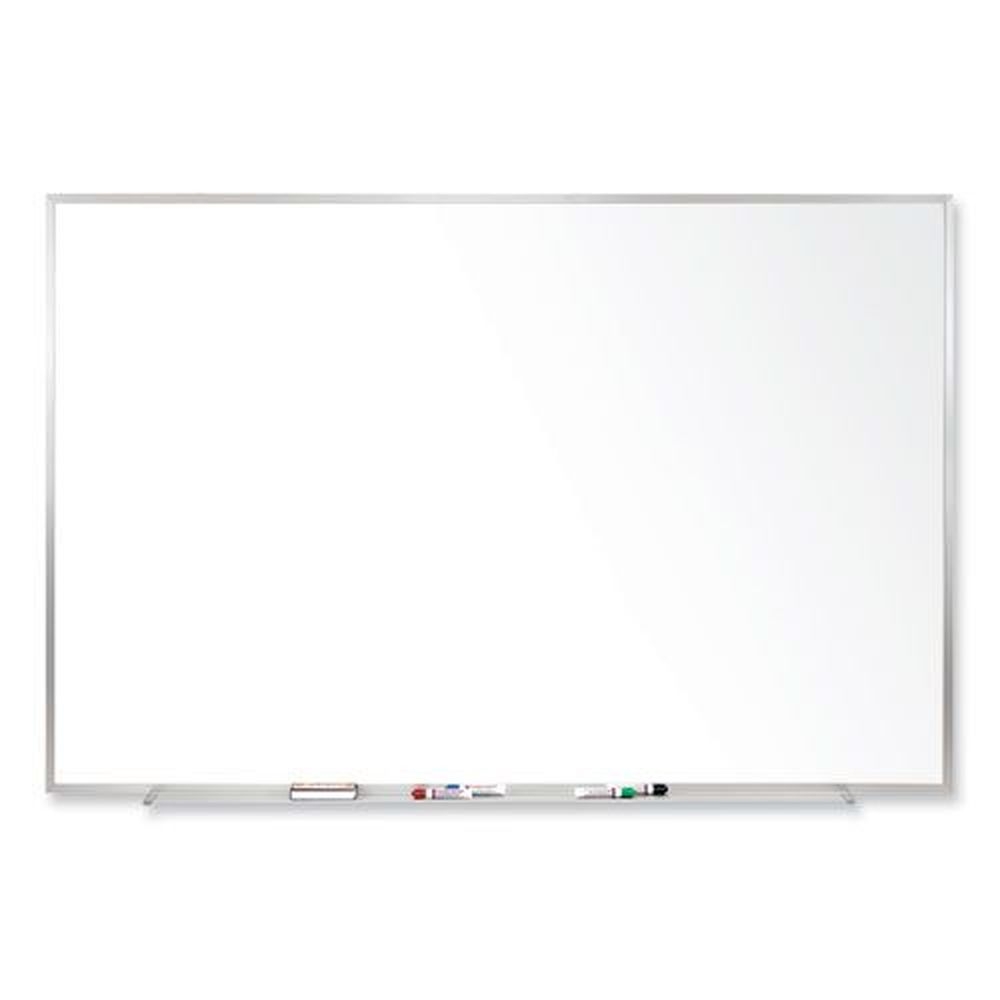 Ghent Magnetic Porcelain Whiteboard with Satin Aluminum Frame, 60.5 x 48.5 inch