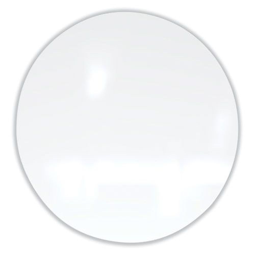 Ghent Coda Low Profile Circular White Surface Non Magnetic Glassboard, 24 Diameter