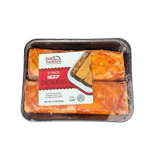 Taste Traditions Beef Enchilada - Retail Tray, 14 Ounce -- 12 per case