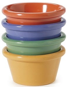 GET Enterprises Melamine Assorted Colors Ramekin, 2 Ounce -- 48 per case