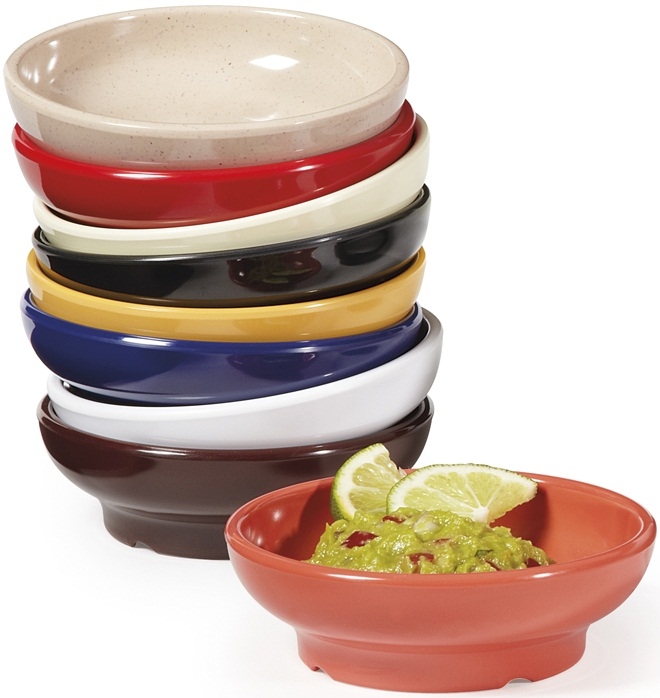 GET Enterprises Viva Mexico Melamine Black Salsa Dish, 5 Ounce -- 48 per case