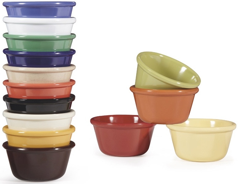 GET Enterprises Melamine Assorted Colors Ramekin, 3 Ounce -- 48 per case