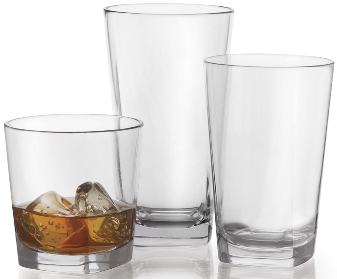 GET Enterprises SAN Clear Rock Glass, 9 Ounce -- 24 per case