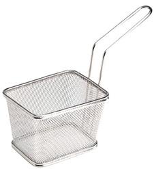 GET Enterprises Stainless Steel Serving Fry Basket, 5 x 4 inch -- 24 per case