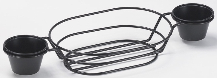GET Enterprises Iron Teflon Coated Oval Basket, 15.75 x 6 inch -- 12 per case
