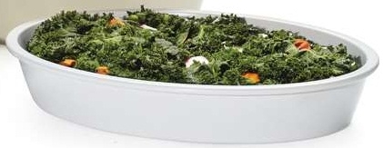 GET Enterprises Melamine White Oval Casserole Dish, 1.5 Quart -- 6 per case