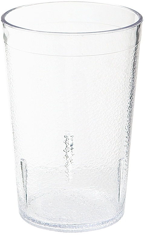 GET Enterprises SAN Plastic Clear Textured Tumbler, 8 Ounce -- 72 per case