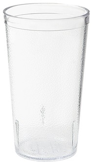 GET Enterprises SAN Plastic Clear Textured Tumbler, 20 Ounce -- 72 per case