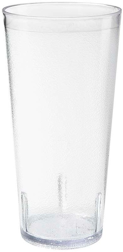 GET Enterprises SAN Plastic Clear Textured Tumbler, 24 Ounce -- 72 per case