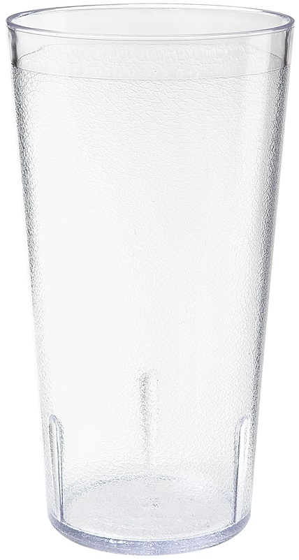 GET Enterprises SAN Plastic Clear Textured Tumbler, 32 Ounce -- 48 per case