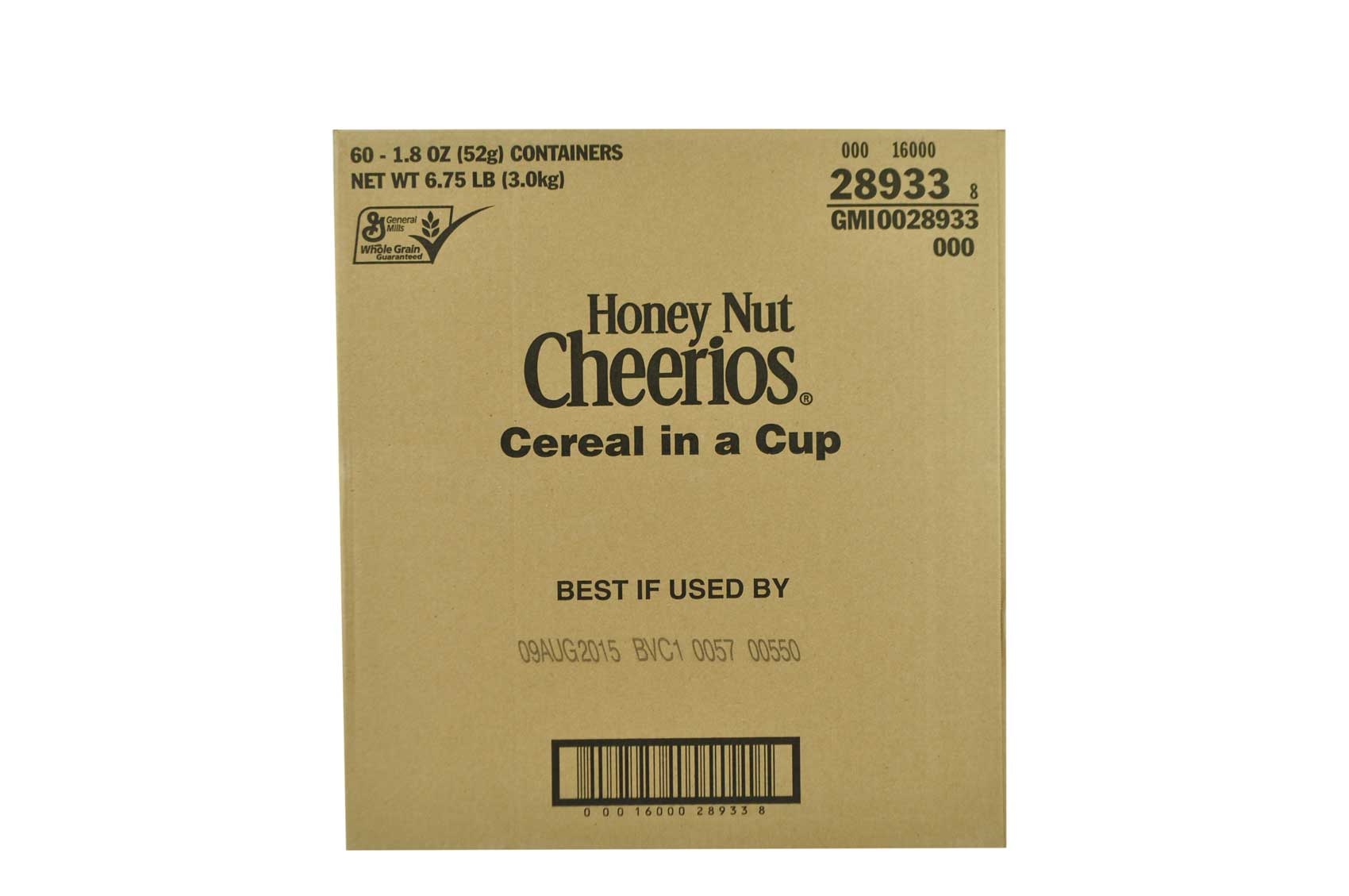 General Mills Cascadian Honey Nut Organic Whole Grain Oat Cereal, 1.8 Ounce In A Cup -- 60 per case.