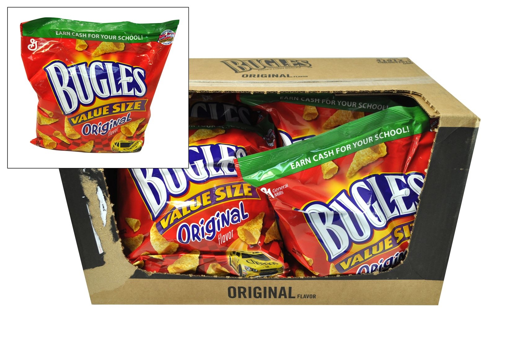 Bugles Original Crispy Corn Snacks, 14.501 Ounce -- 6 per case.