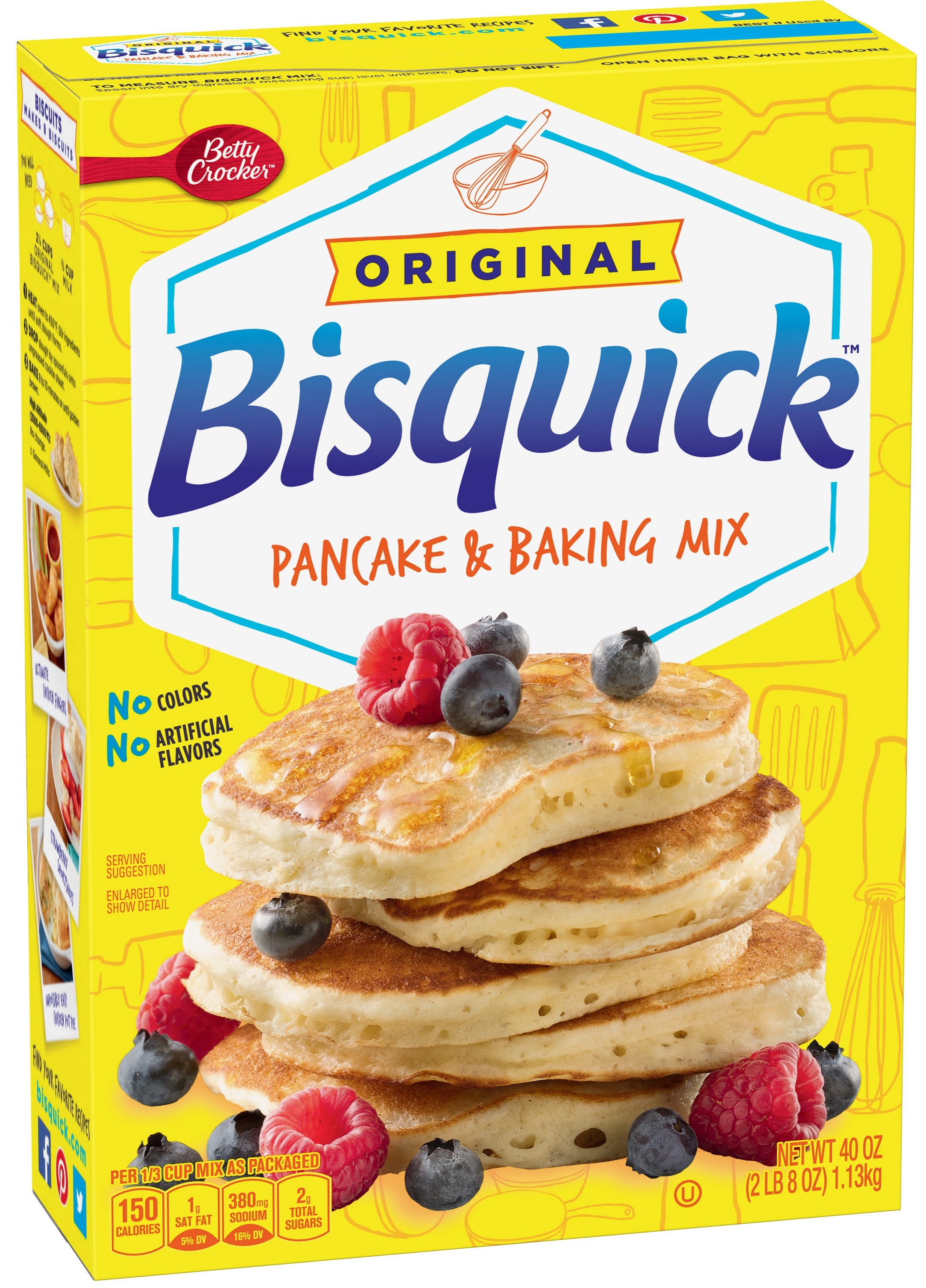 Bisquick Original Pancake Baking Mix, 40 Ounce -- 10 per case.