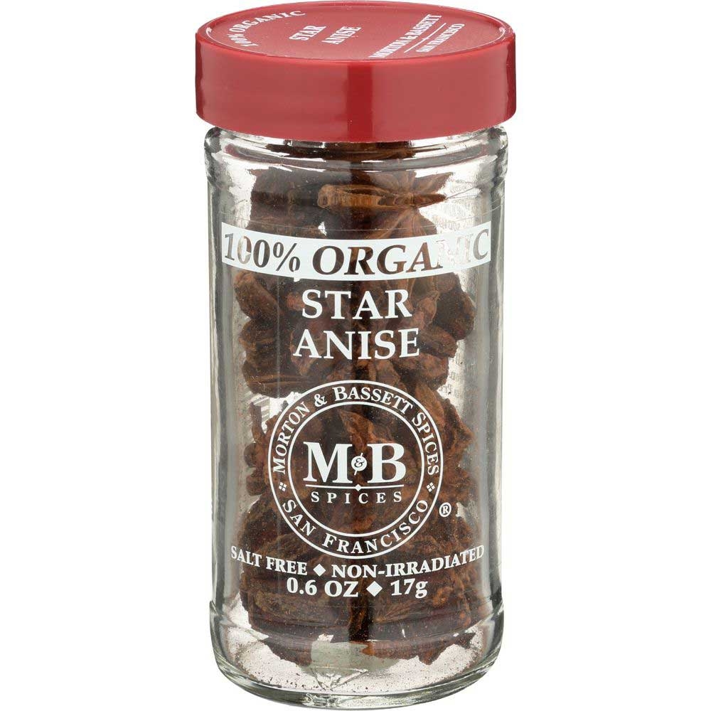 Morton and Bassett Organic Star Anise Seasoning, 0.6 Ounce -- 3 per case