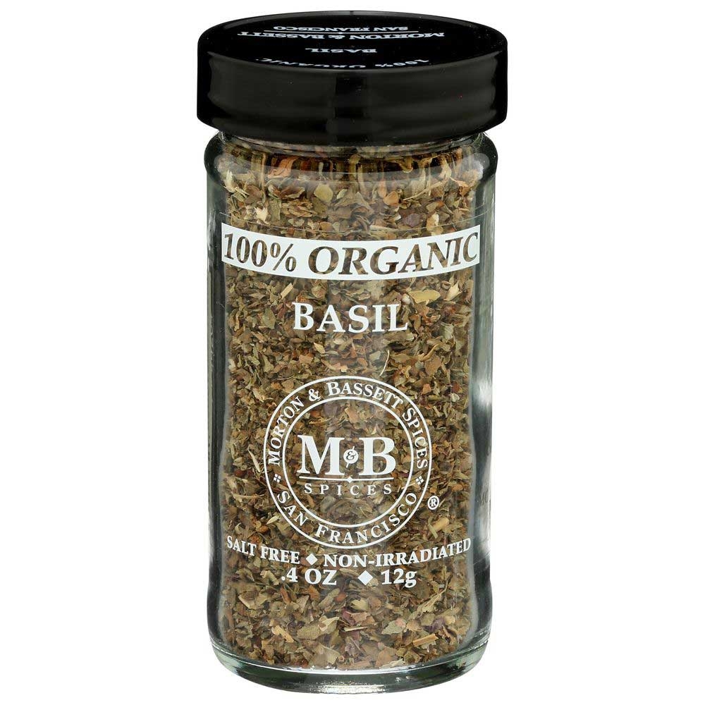Morton and Bassett Organic Basil Seasoning, 0.4 Ounce -- 3 per case