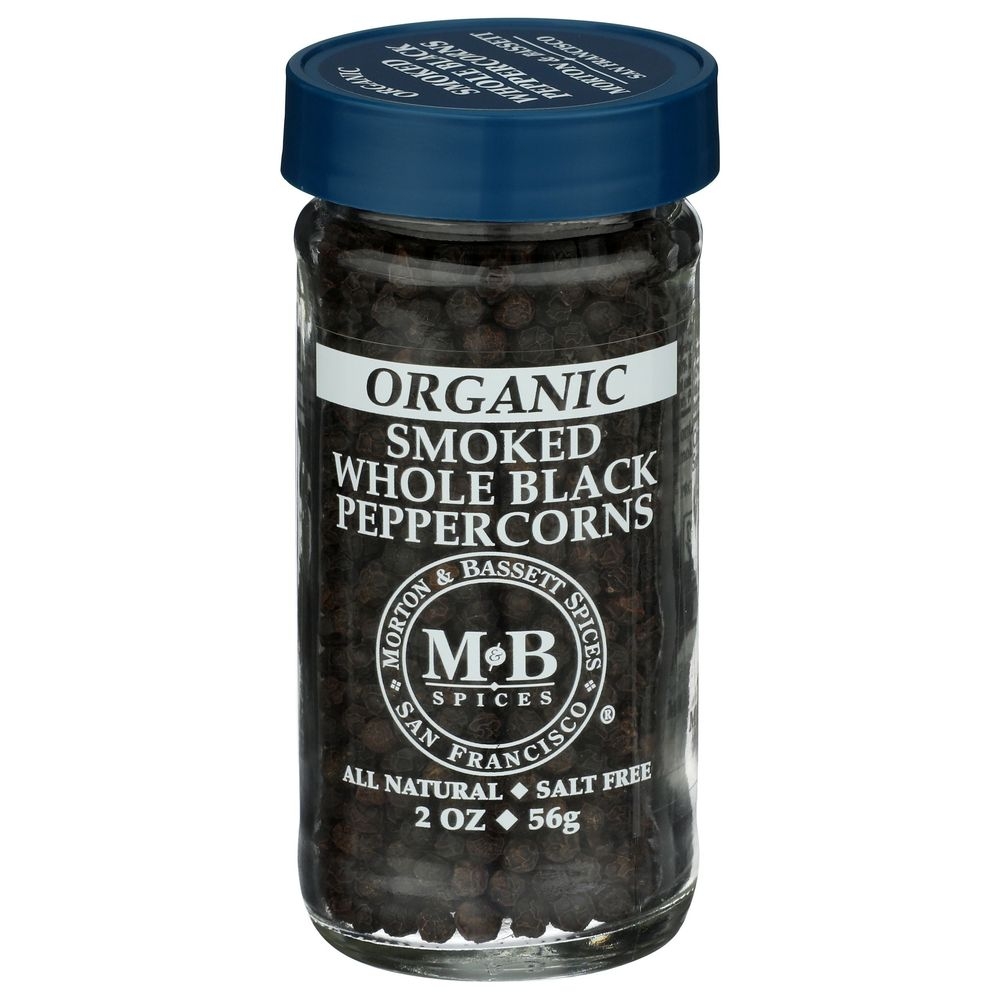 Morton and Bassett Spices Organic Smoked Peppercorn, 2 Ounce -- 3 per case