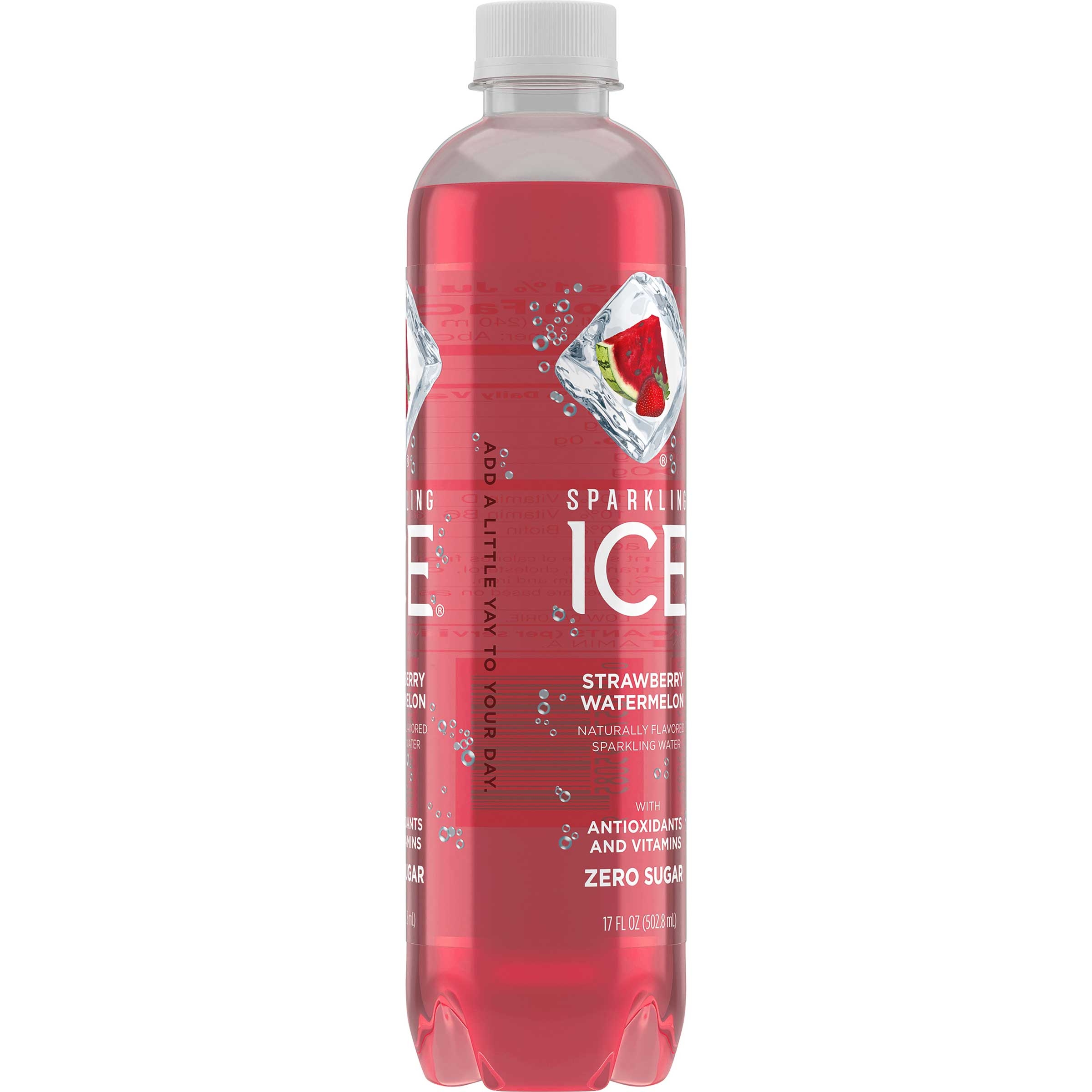 Sparkling Ice Strawberry Watermelon Beverage, 17 Fluid Ounce -- 12 per case.