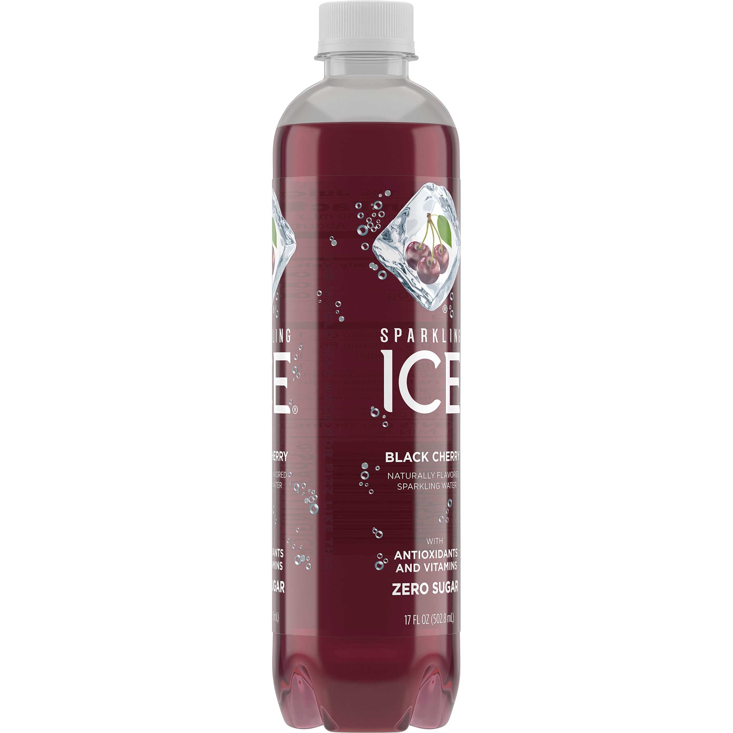 Sparkling Ice Black Cherry Sparkling Water, 17 Ounce -- 12 per case.