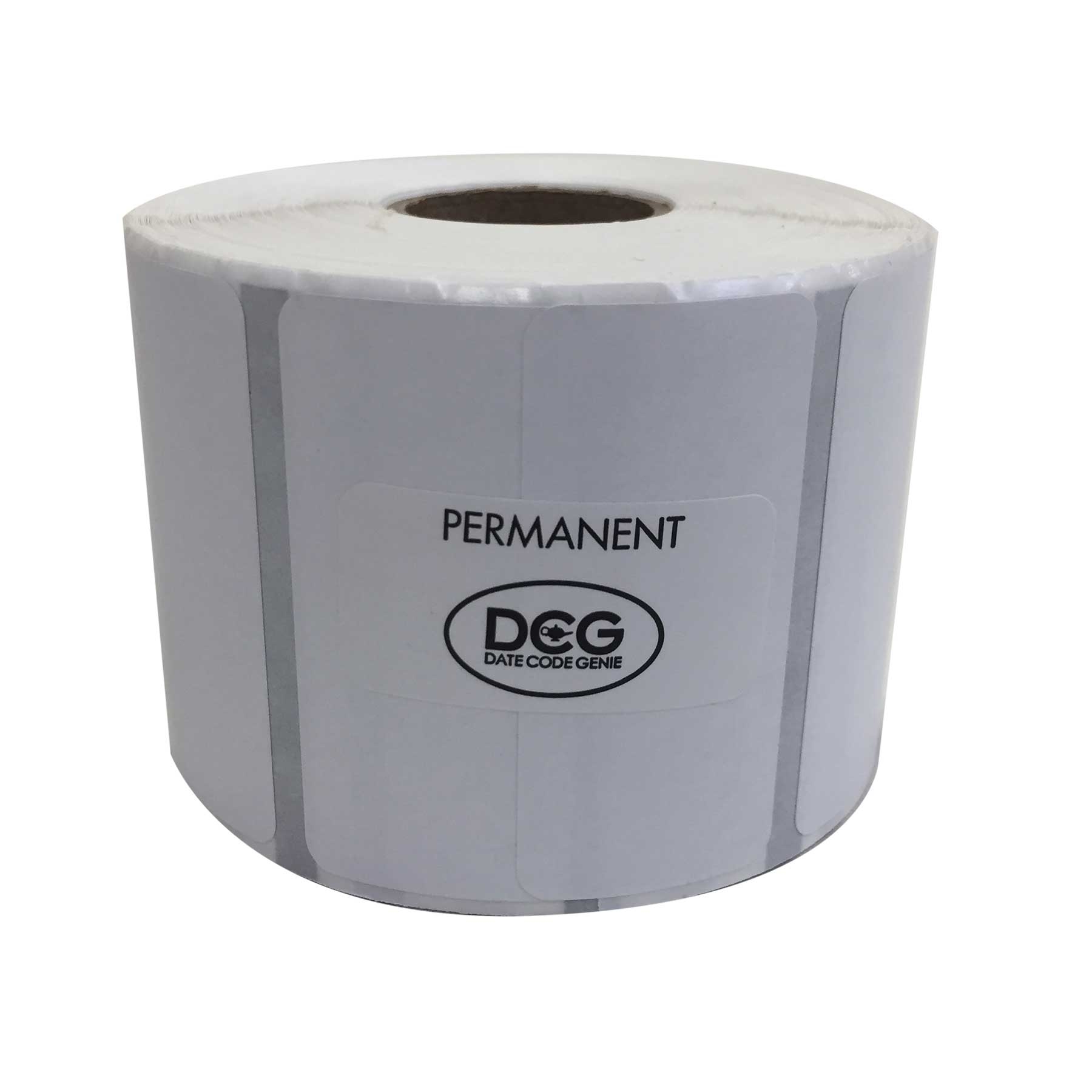 National Checking Date Code Genie Blank Permanent Label Roll, 2 x 1 inch -- 4 per case.