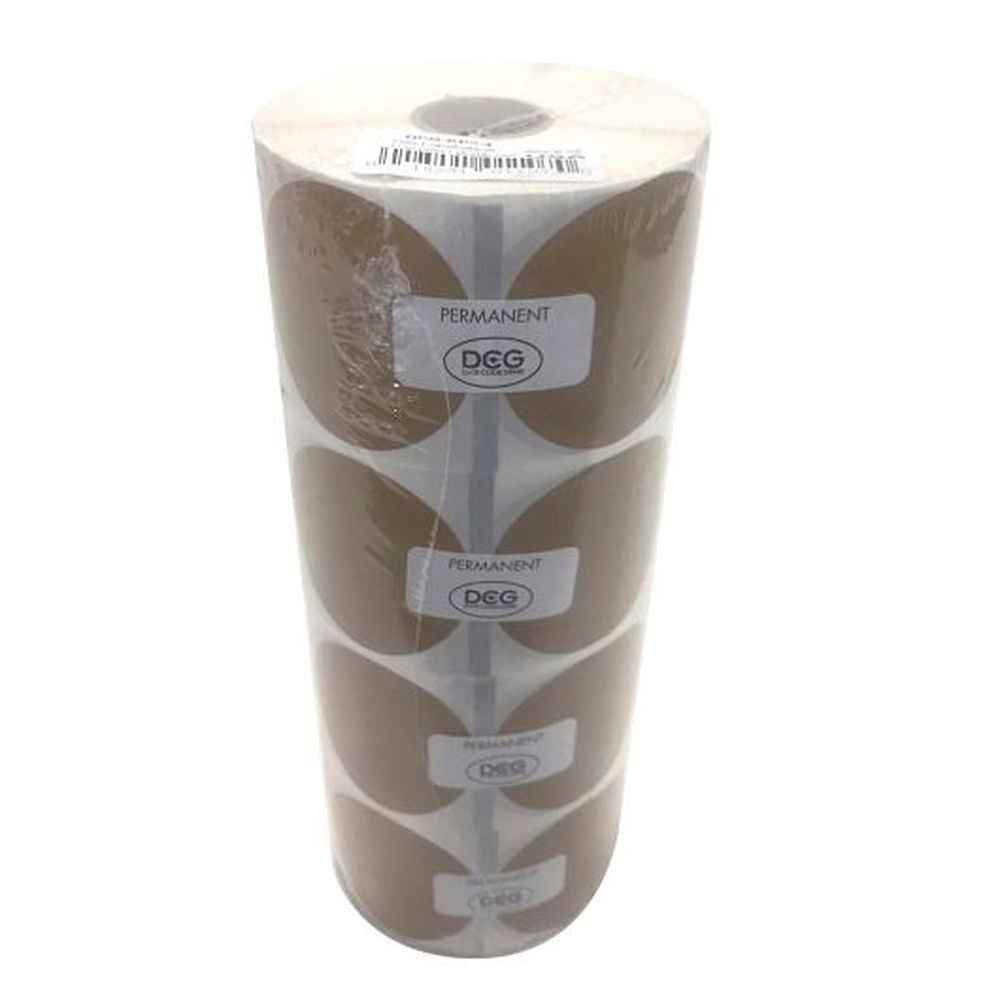 Datecodegenie 3 Inch Kraft Circle Blank Permanent Label, 500 count - 4 rolls per case