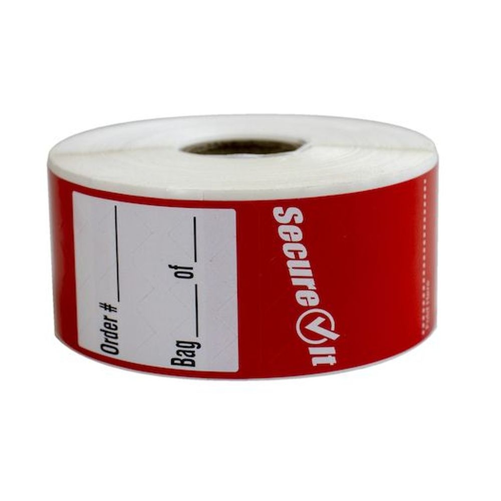 Ncco Red 1.5 x 6 inch Permanent Secure It Labels, 250 count - 2 per case