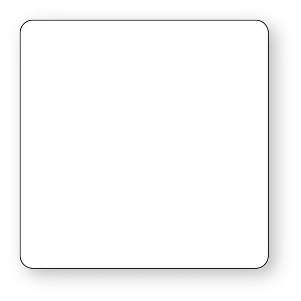 Datecodegenie 3 x 3 inch White Blank Permanent Label Roll, 500 count - 4 rolls per case
