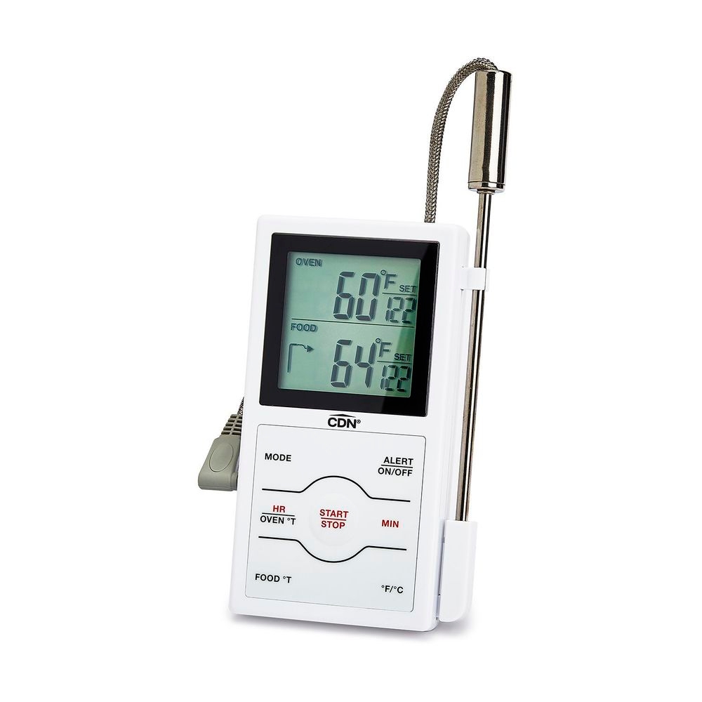 CDN Dual-Sensing Probe Thermometer/Timer - White