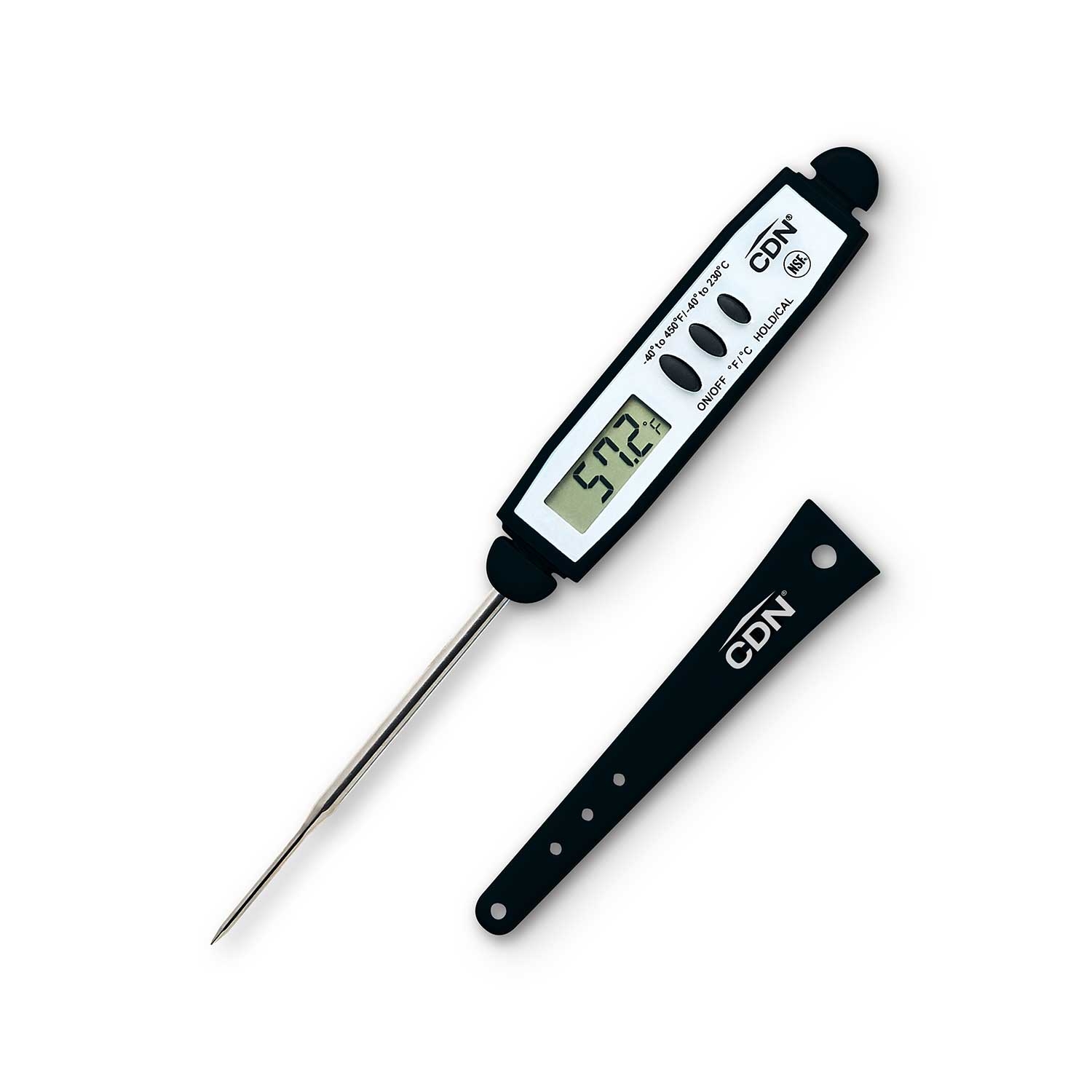 CDN Black Thin Tip Pocket Thermometer