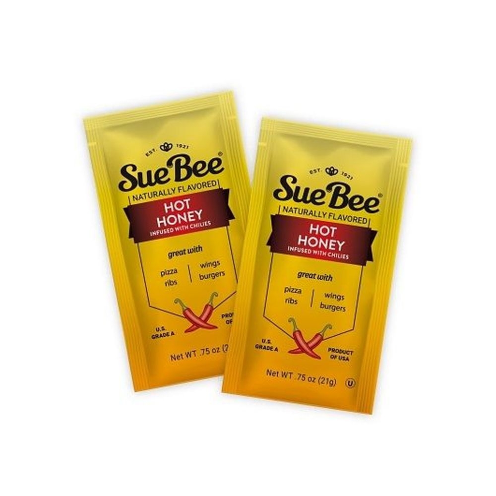 Sue Bee Hot Honey, 0.5 Ounce Portion Pack - 100 per case