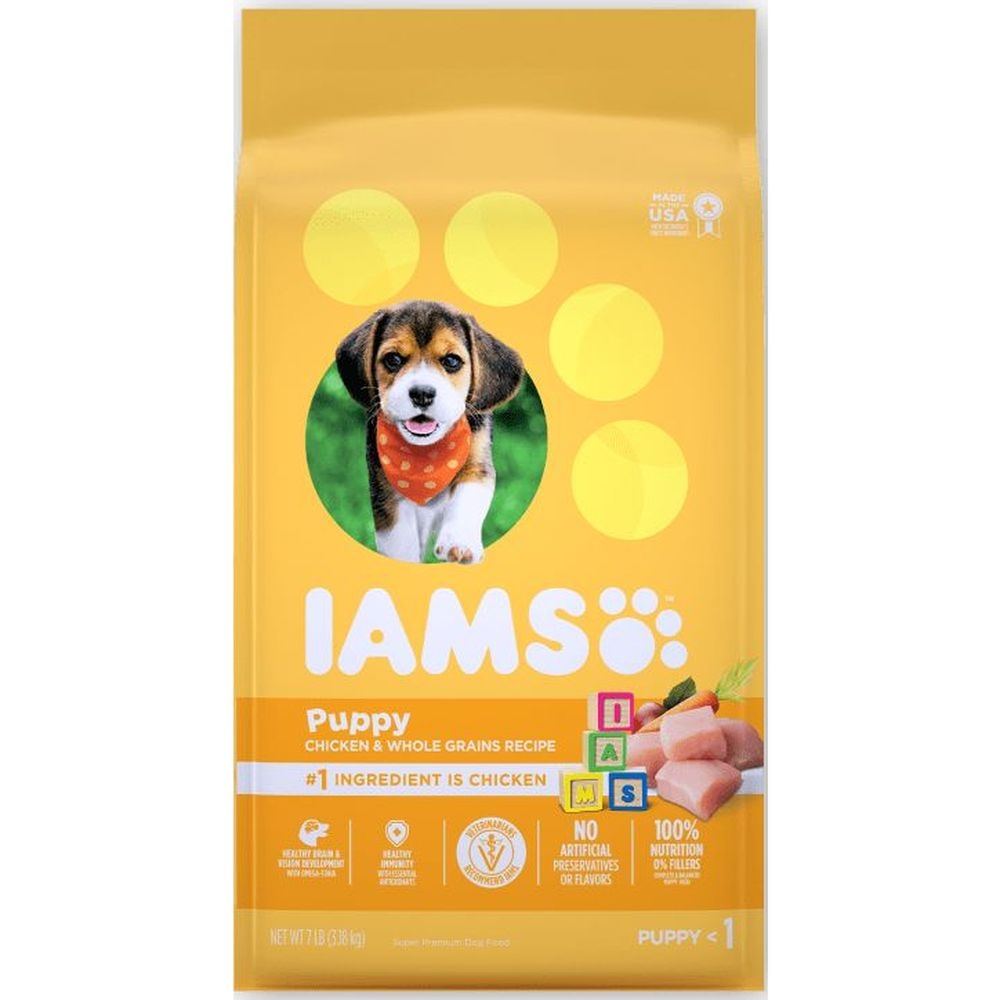 IAMS Puppy Chicken and Whole Grain Recipe Dry Dog Food , 7 Pound -- 4 per case