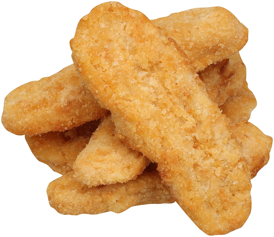 Tyson Red Label Select Cut Golden Crispy Fully Cooked Breaded Chicken Breast Tenderloin, 5 Pound -- 2 per case.