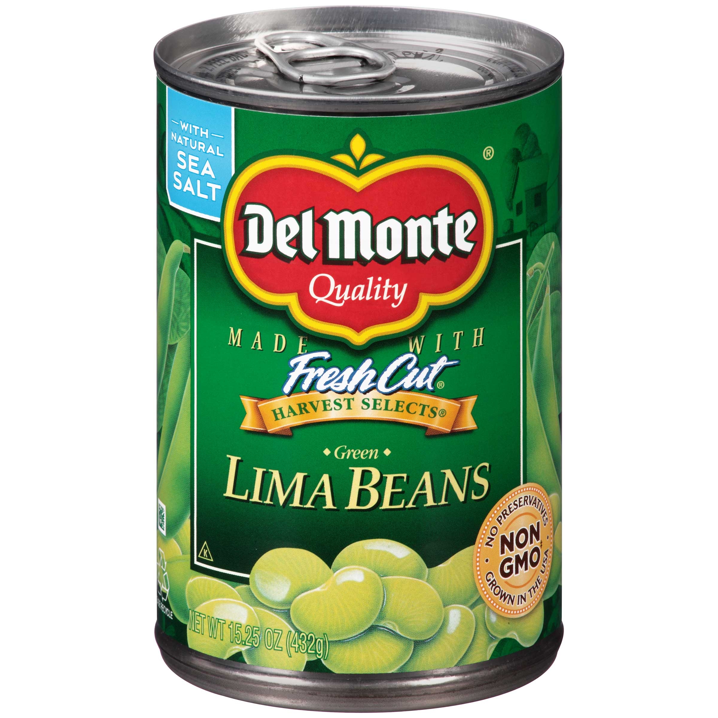 Del Monte Green Lima Beans, 15.25 Ounce -- 12 per case.