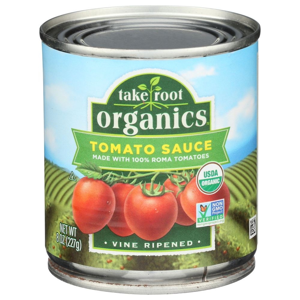 Take Roots Organics Organic Tomato Sauce, 8 Ounce Can -- 24 per case