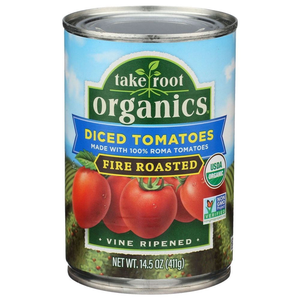 Take Root Organics Organic Fire Roasted Diced Tomatoes, 14.5 Ounce -- 12 per case