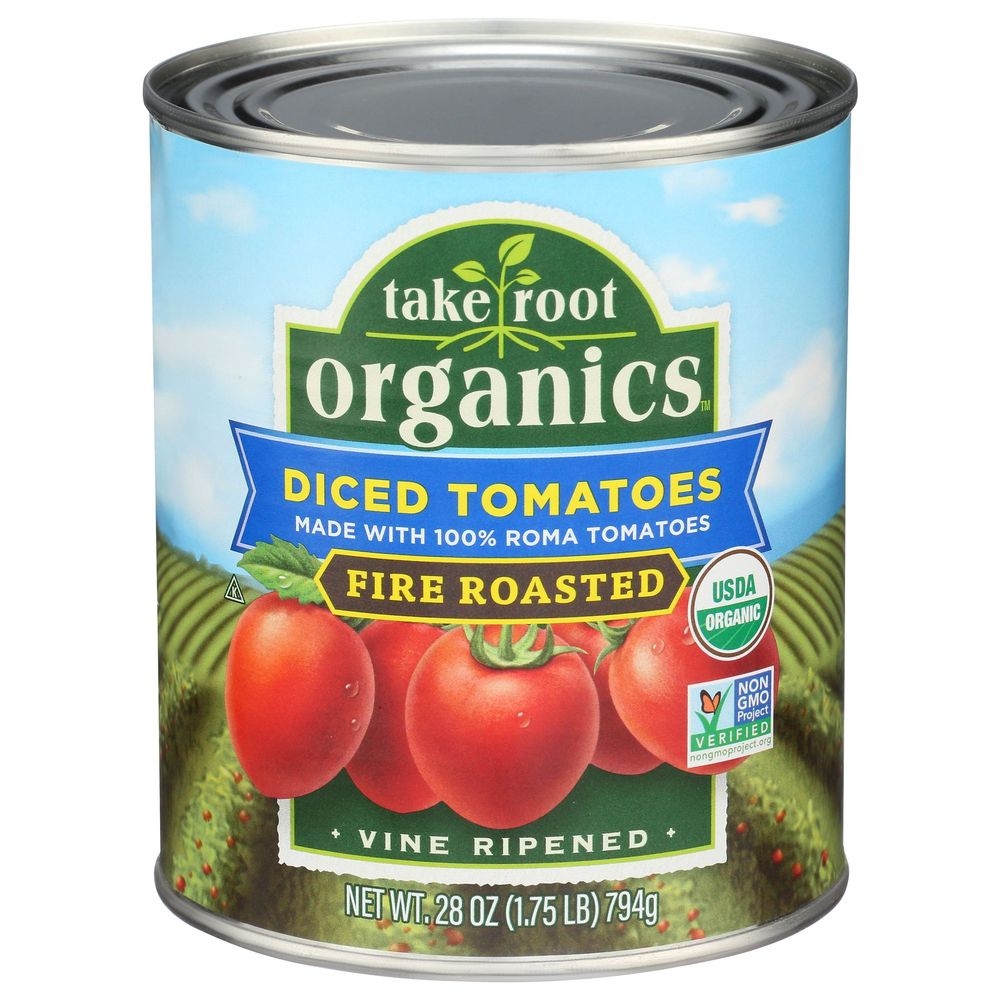 Take Root Organics Organic Fire Roasted Diced Tomatoes, 28 Ounce -- 6 per case