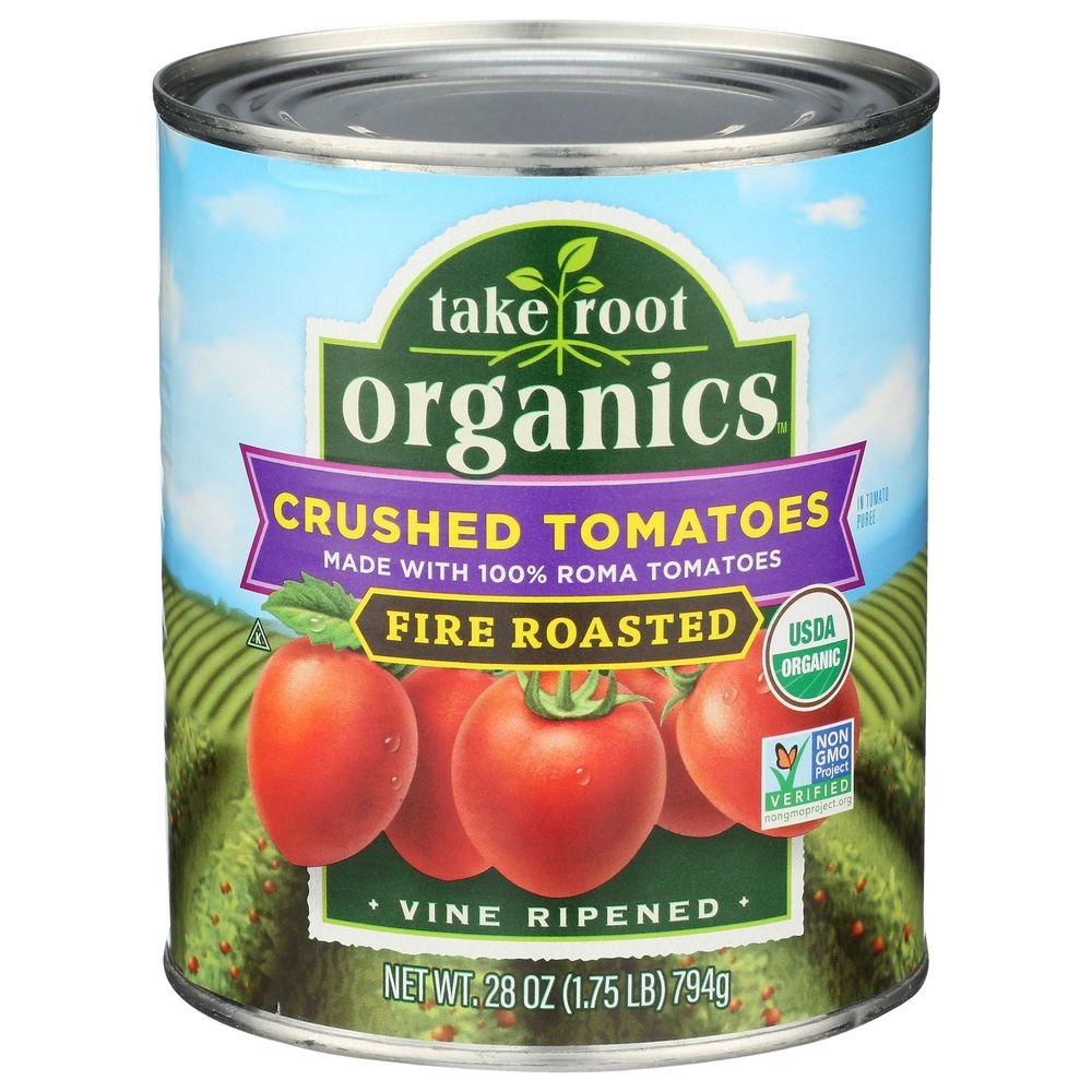 Take Root Organics Organic Fire-Roasted Crushed Tomatoes, 28 Ounce -- 6 per case