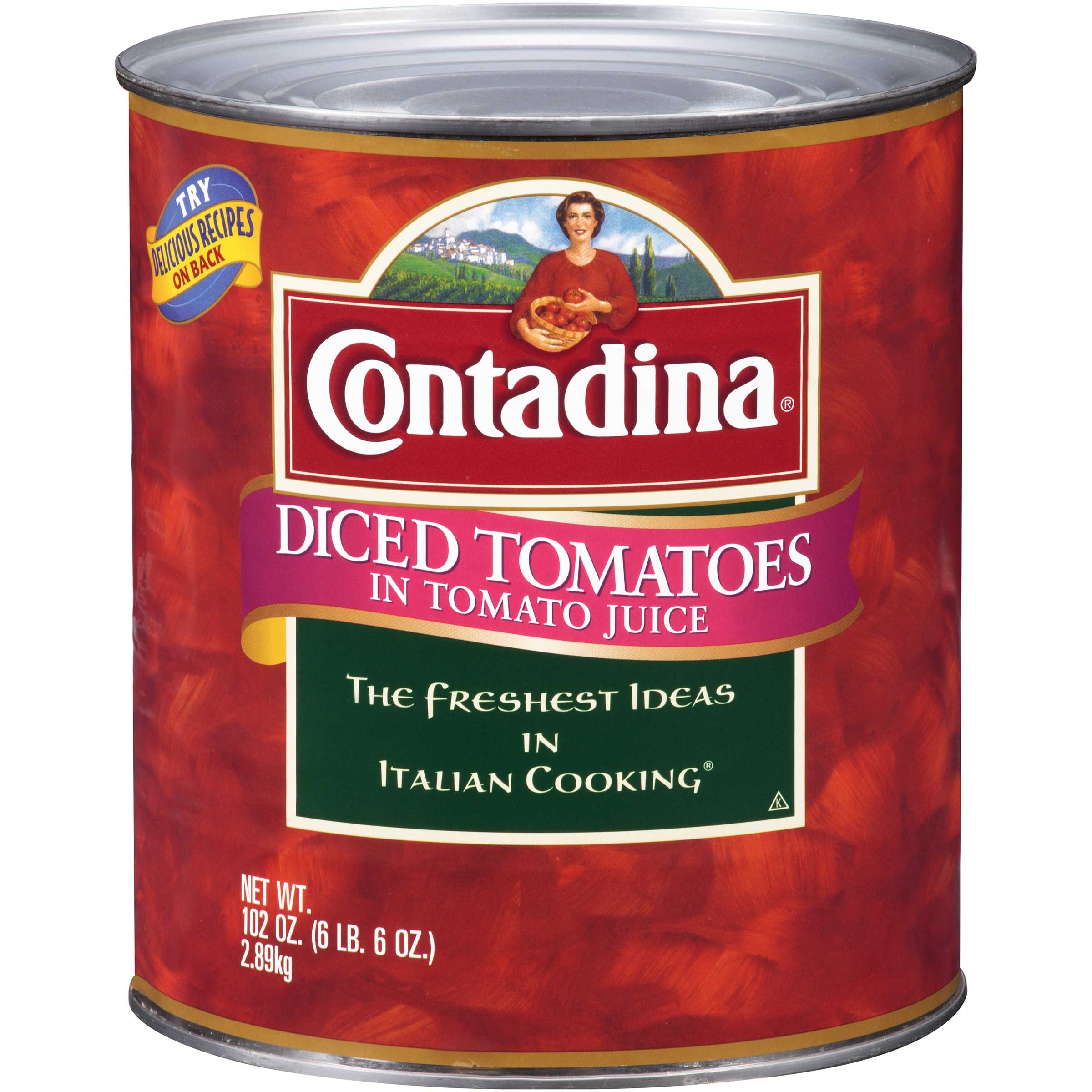 Contadina Diced Tomatoes in Juice - no. 10 can, 6 cans per case