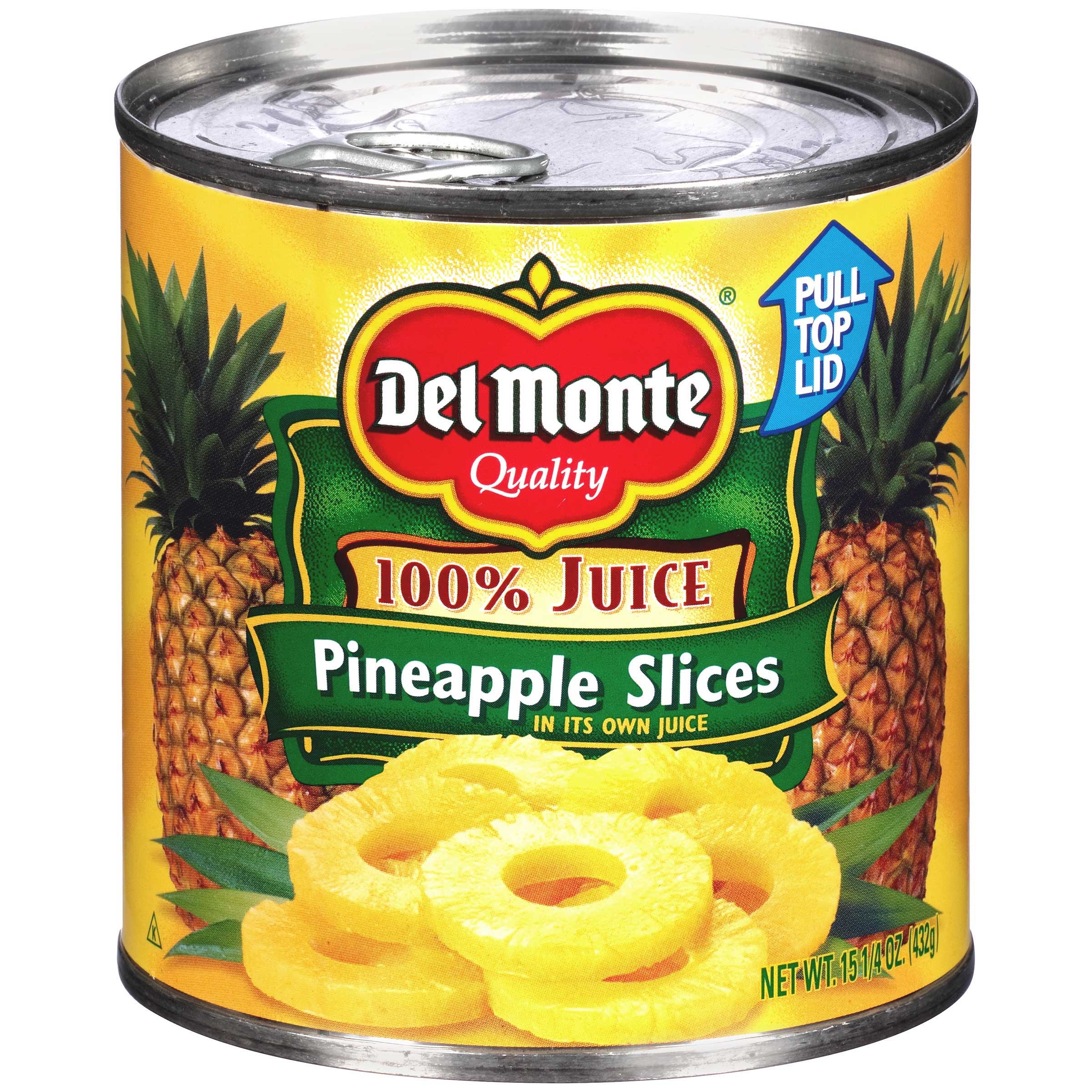 Del Monte Canned Sliced Pineapple in 100 Percent Juice, 15.25 Ounce -- 12 per case.