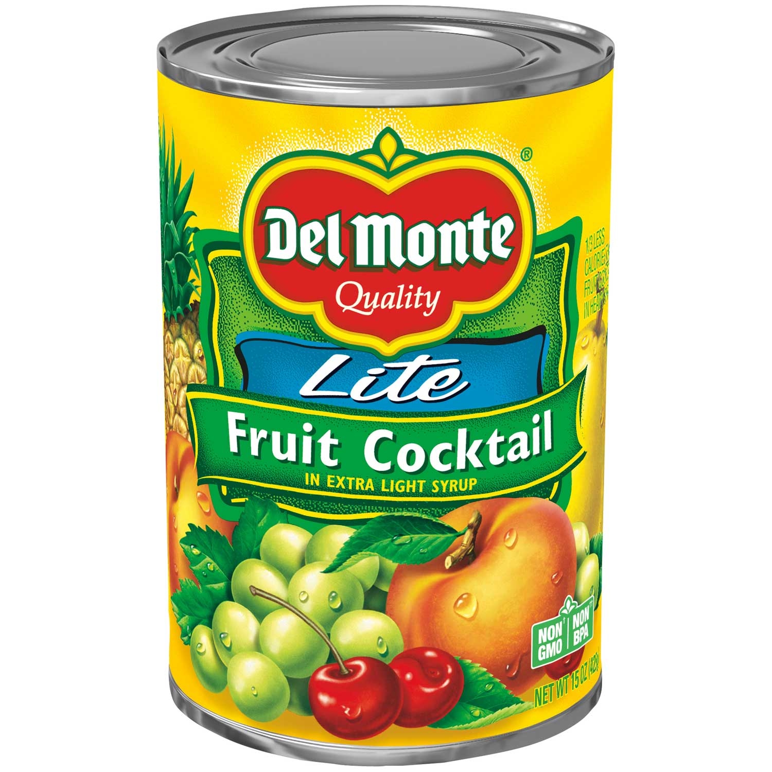 Del Monte Lite Fruit Cocktail in Extra Light Syrup, 15 Ounce -- 12 per case.