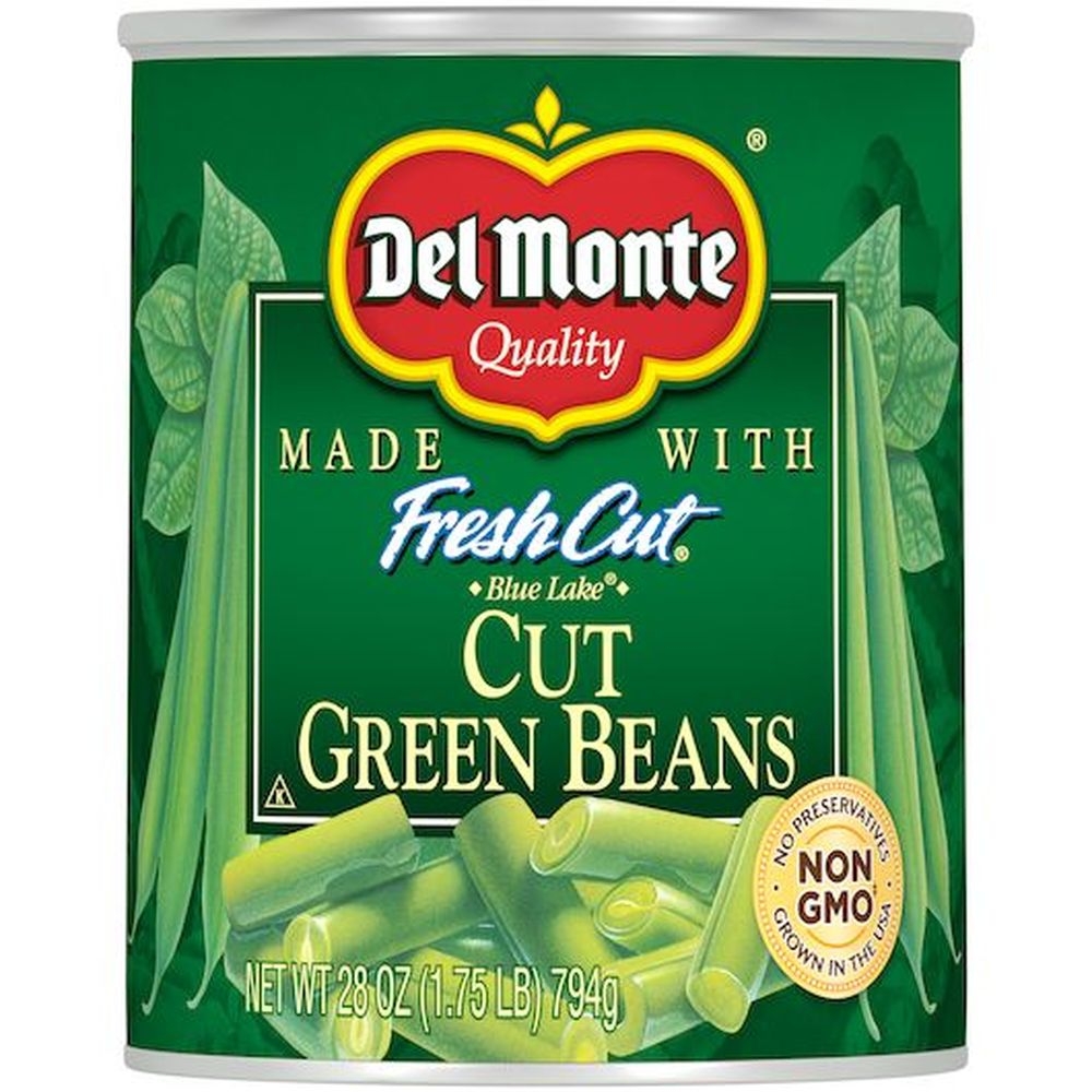 Del Monte Fresh Cut Blue Lake Cut Green Beans, 28 Ounce Can -- 6 per case