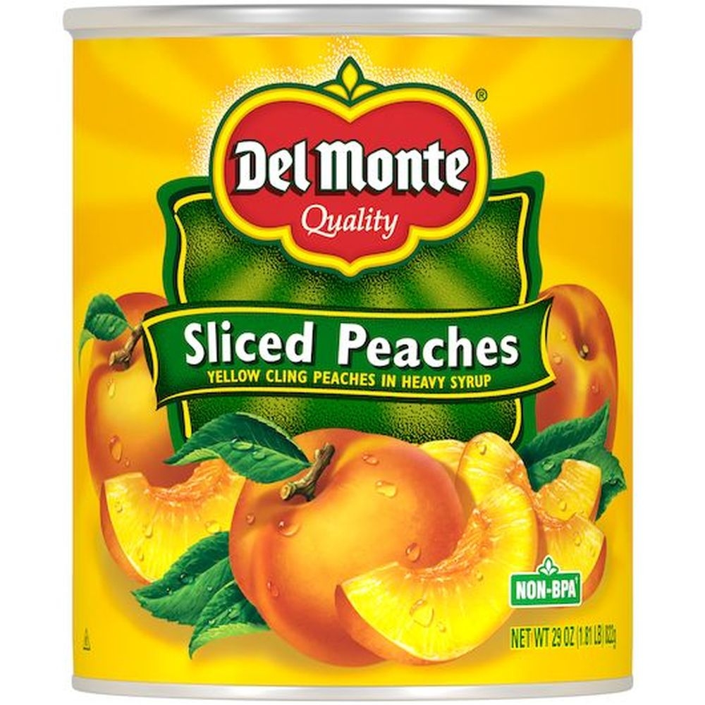 Del Monte Sliced Yellow Cling Peaches in Heavy Syrup, 29 Ounce Can -- 6 per case